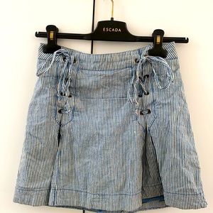 Pinstripe free people skirt